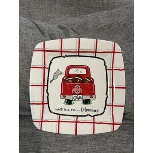 Magnolia Lane Ohio State Buckeyes Platter Meet Me In Columbus 9" Plate